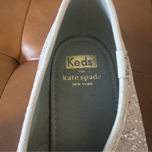 Keds Kate Spade White Sparkly ✨ Sneakers EUC Glitter Size 8 - Picture 9 of 14
